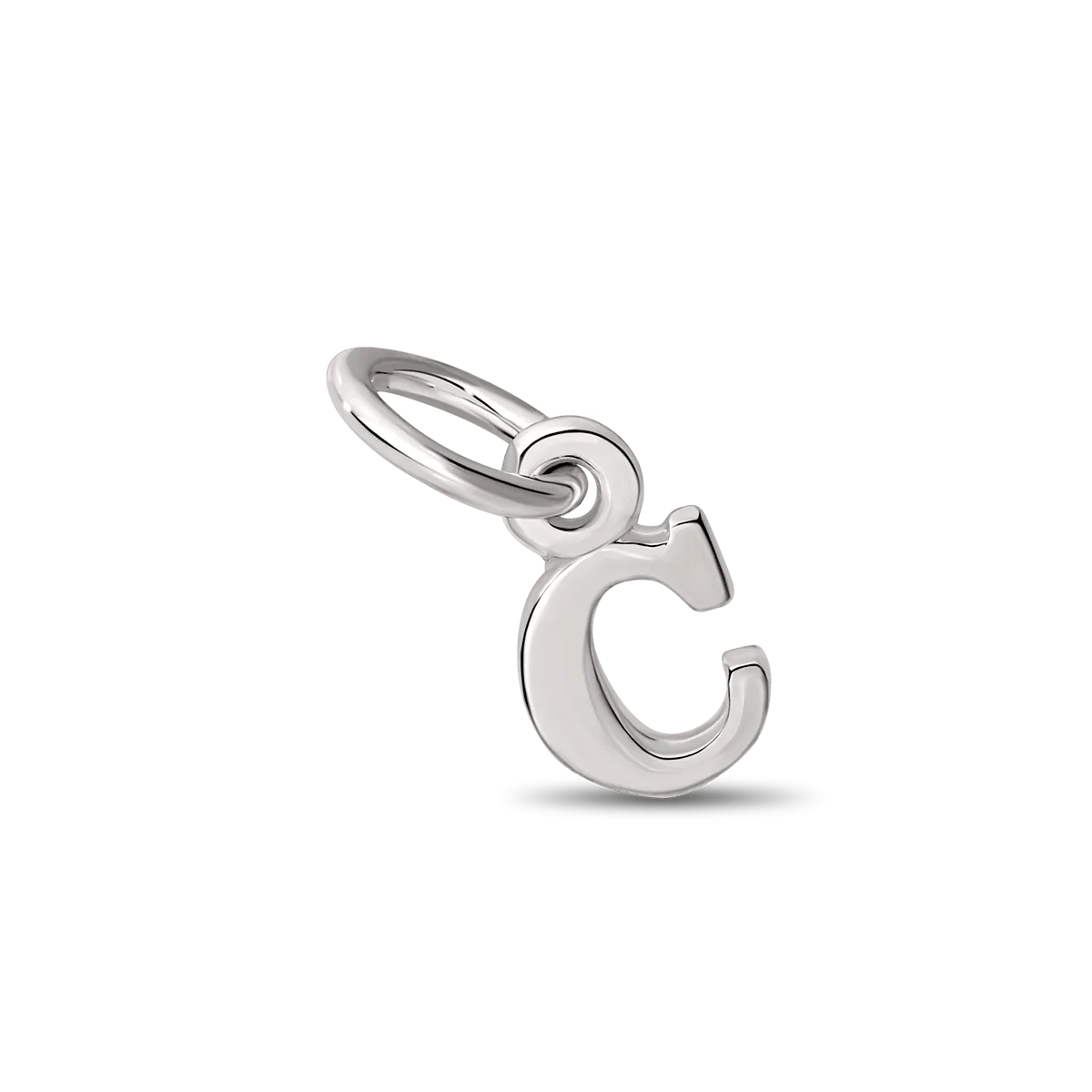 Sterling Silver Letter 'C' Initial Charm for Permanent Jewellery