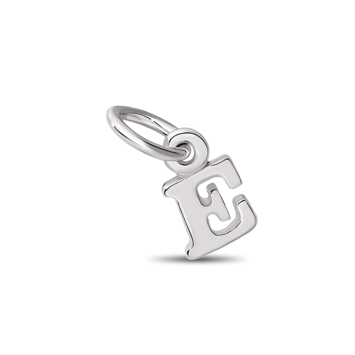 Sterling Silver Letter 'E' Initial Charm for Permanent Jewellery