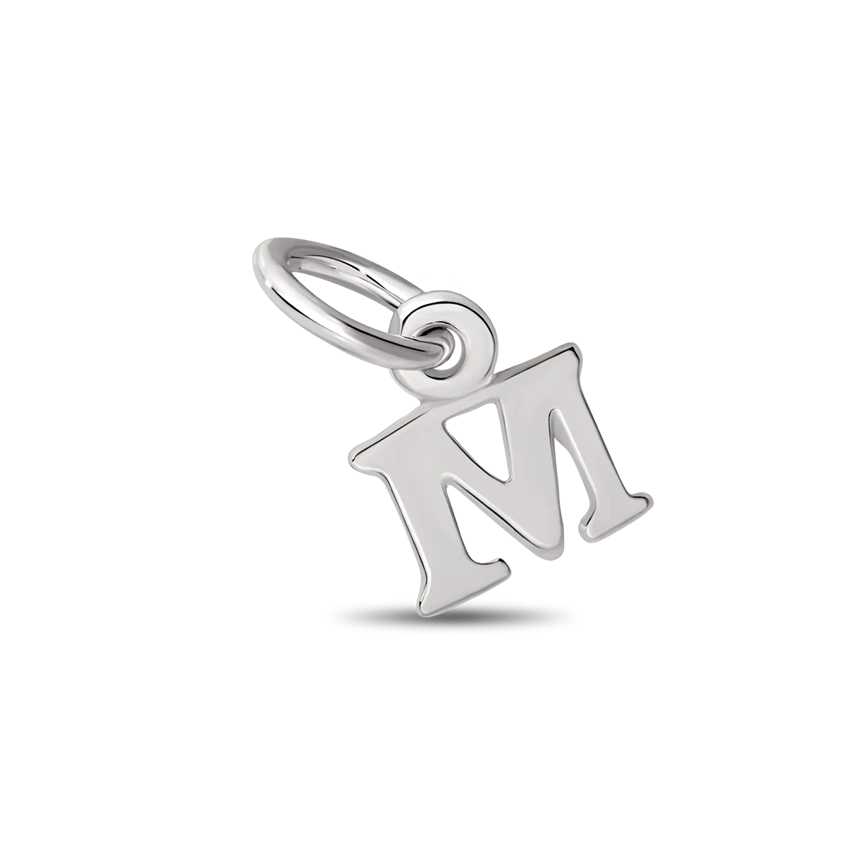 Silver M Initial Charm – Permanent Jewellery