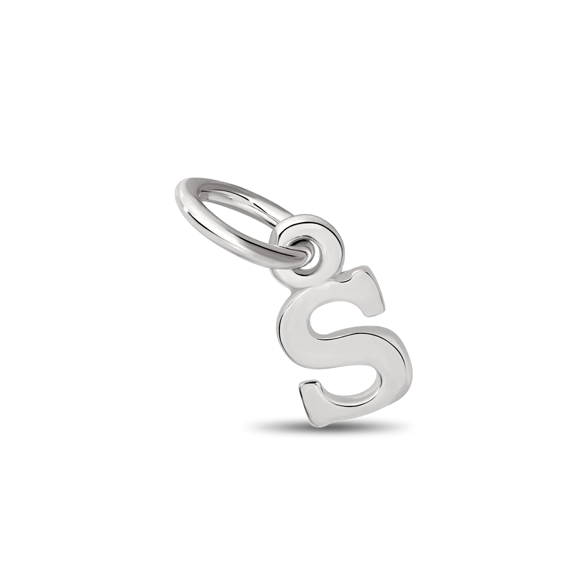 Sterling Silver Letter 'S' Initial Charm for Permanent Jewellery