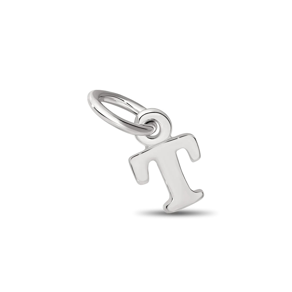 Sterling Silver Letter 'T' Initial Charm for Permanent Jewellery